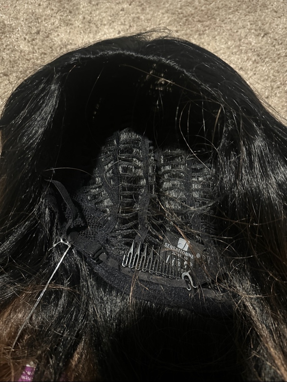 Women's Long Wavy Lace Front Wig - Brown with Black Roots - Picture 4 of 6